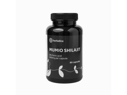 Shilajit - mumio purificat premium (500mg) - supliment alimentar - 80 capsule - Herbatica