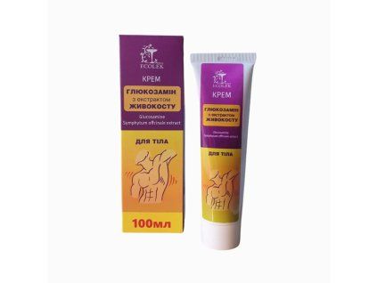 Cremă de corp cu glucozamină și extract de tătăneasă - 100 ml - Ecolek