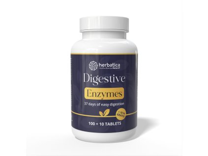 Enzime digestive - 37 de zile de digestie ușoară - 110 capsule - Herbatica
