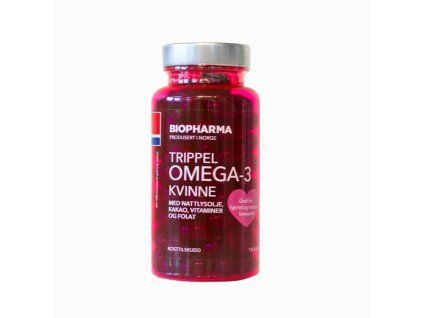 Trippel OMEGA 3 Kvinne Kakao - Biopharma - 120 capsule