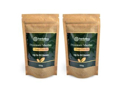 Chaga siberiană Premium 100% pudră - 100g - Herbatica