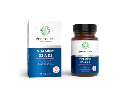 VITAMINELE D3 și K2 - 60 capsule - Green idea