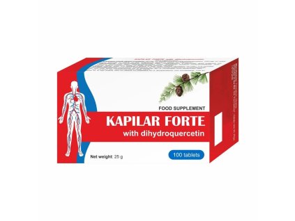 KAPILAR FORTE - supliment alimentar cu dihidroquercetină, rutină și vitamina C - 100 de tablete - Farmakom