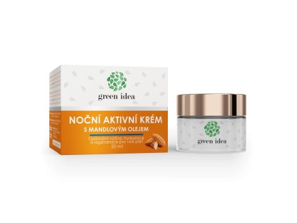 Cremă activă de noapte cu ulei de migdale 50 ml - Green idea