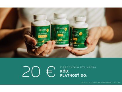 Voucher cadou Herbatica în valoare de 20€