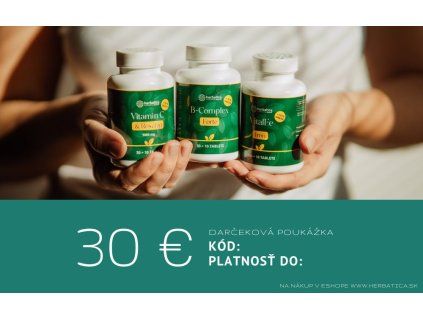 Voucher cadou Herbatica în valoare de 30€