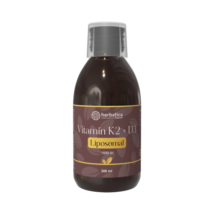 Vitamina K2 + D3 lipozomală - 200 ml - Herbatica