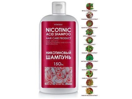 Șampon cu acid nicotinic – 150 ml – Vitateka