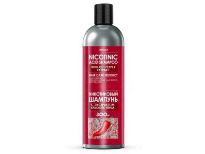 Șampon cu acid nicotinic și extract de ardei roșu – 300 ml – Vitateka