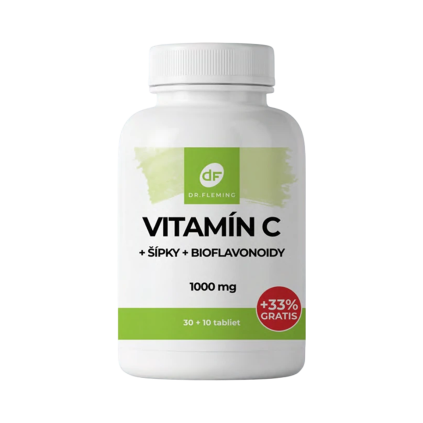 Vitamina C 1000 mg + Măceșe + Bioflavonoide - 40 comprimate - Dr. Fleming