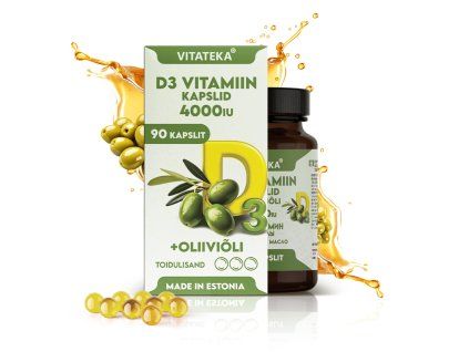 Vitamina D3 4000 IU cu ulei de măsline – 90 – Vitateka
