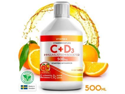 Complex vitamina C + D3 + Zn – 500 ml – Vitateka