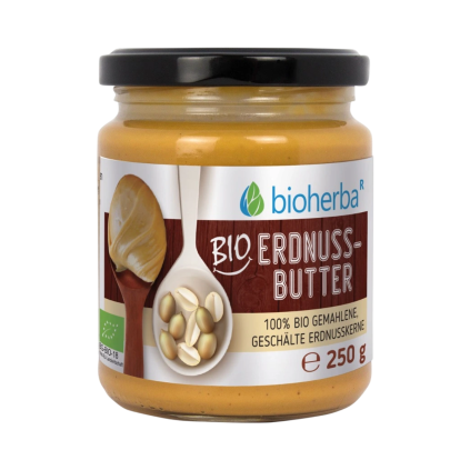 Unt de arahide 100% bio – 250 g – Bioherba