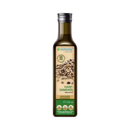 Ulei de cânepă presat la rece - 250 ml - Bioherba