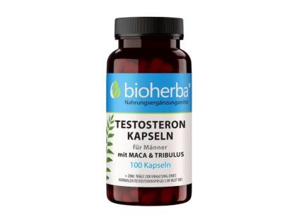 Capsule cu testosteron pentru bărbați, cu maca și tribulus - 100 capsule - Bioherba