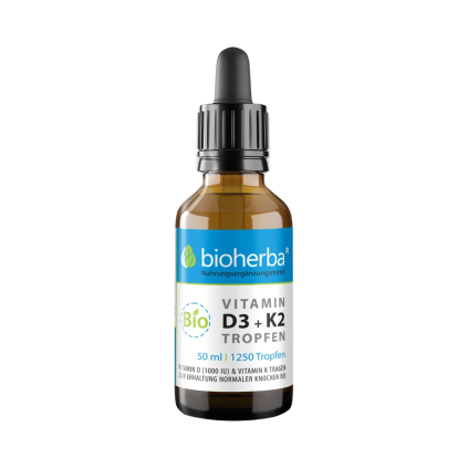 Vitamina D3 + K2 picături BIO - 50 ml - Bioherba