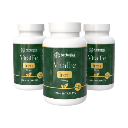 Set avantajos: 3x Fier 14 mg - 110 comprimate - Herbatica