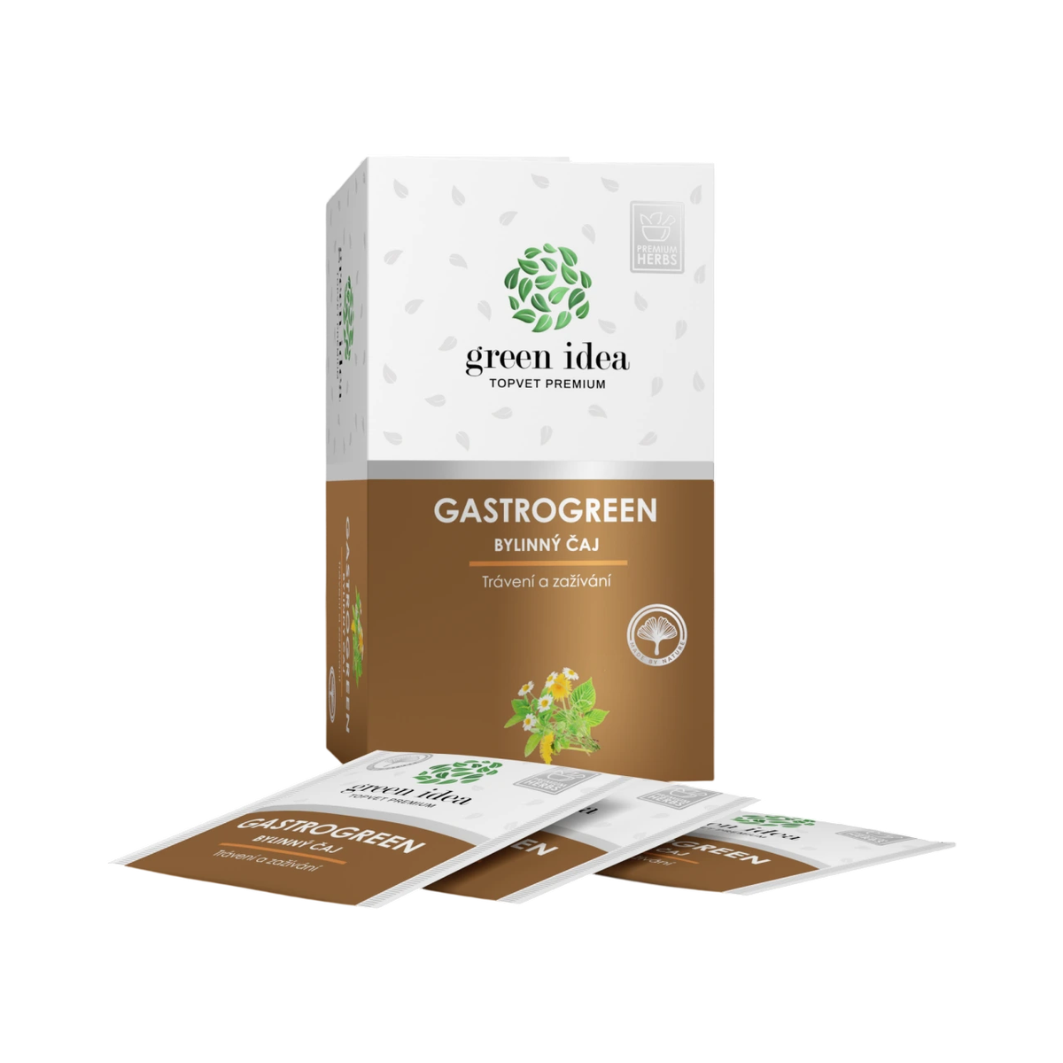 Herbex Gastrogreen – ceai din plante – 20 pliculețe – Green idea