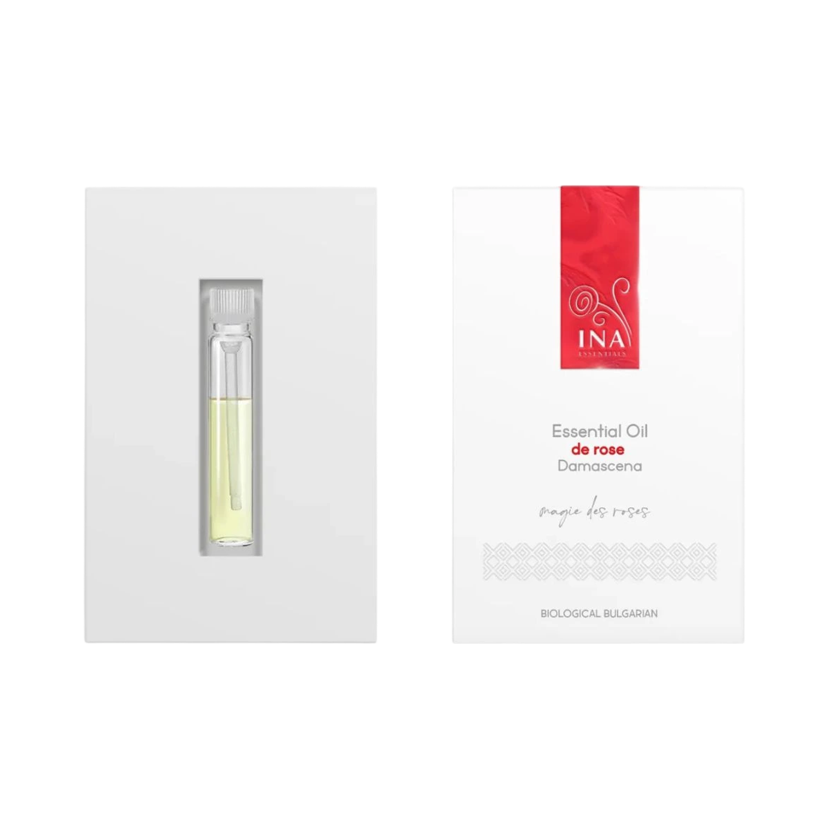 Ulei esențial organic de trandafir - 1 g/0,88 ml - INA Essentials