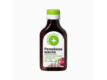 Lopúchový olej na vlasy, posilňujúci s cibuľou a cesnakom