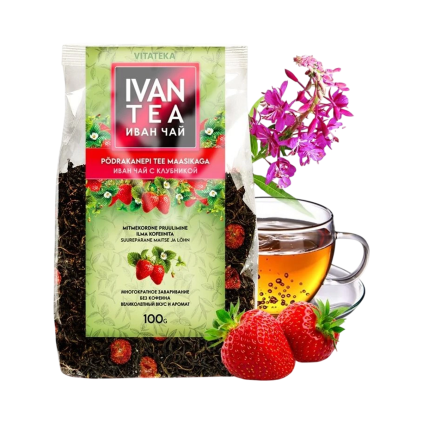 Ivan čaj s jahodami – 100 g – Vitateka