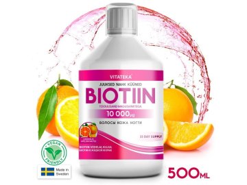 Biotín 10 000 mikrogramov 500 ml - Vitateka