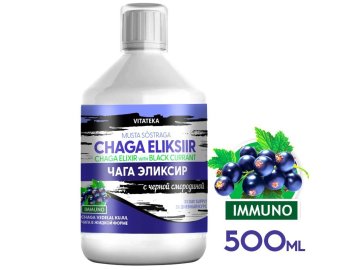 Čaga elixír s čiernymi ríbezľami – 500 ml – Vitateka