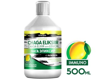 Čaga elixír s citrónom – 500 ml – Vitateka