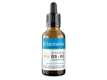 Vitamín D3 + K2 kvapky BIO - 50 ml - Bioherba