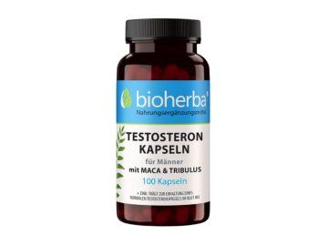 Testosterónové kapsuly pre mužov s macou a tribulusom 100 kapsúl Bioherba