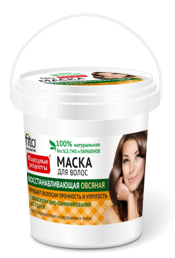 E-shop Obnovujúca vlasová maska s ovsennými proteínmi na poškodené a farbené vlasy - Fitokosmetik - 155ml