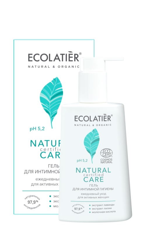 E-shop Čistiaci gél na intímnu hygienu Natural Care s pH 5,2 - EcoLatier Organic - 250 ml
