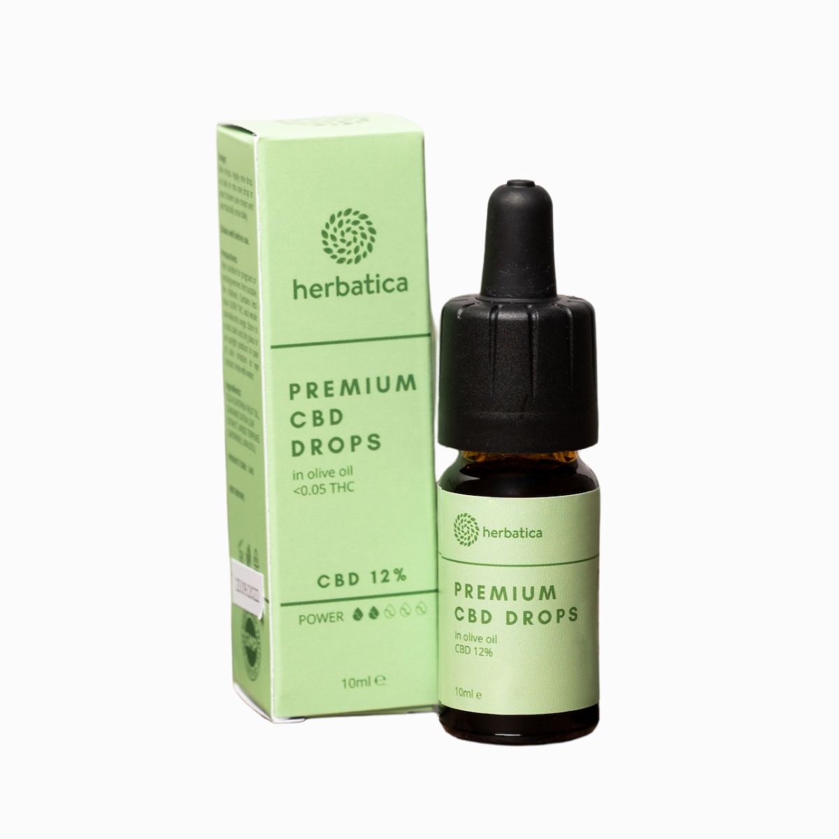 CBD kvapky 12% PREMIUM s olivovým olejom - Herbatica - 10 ml