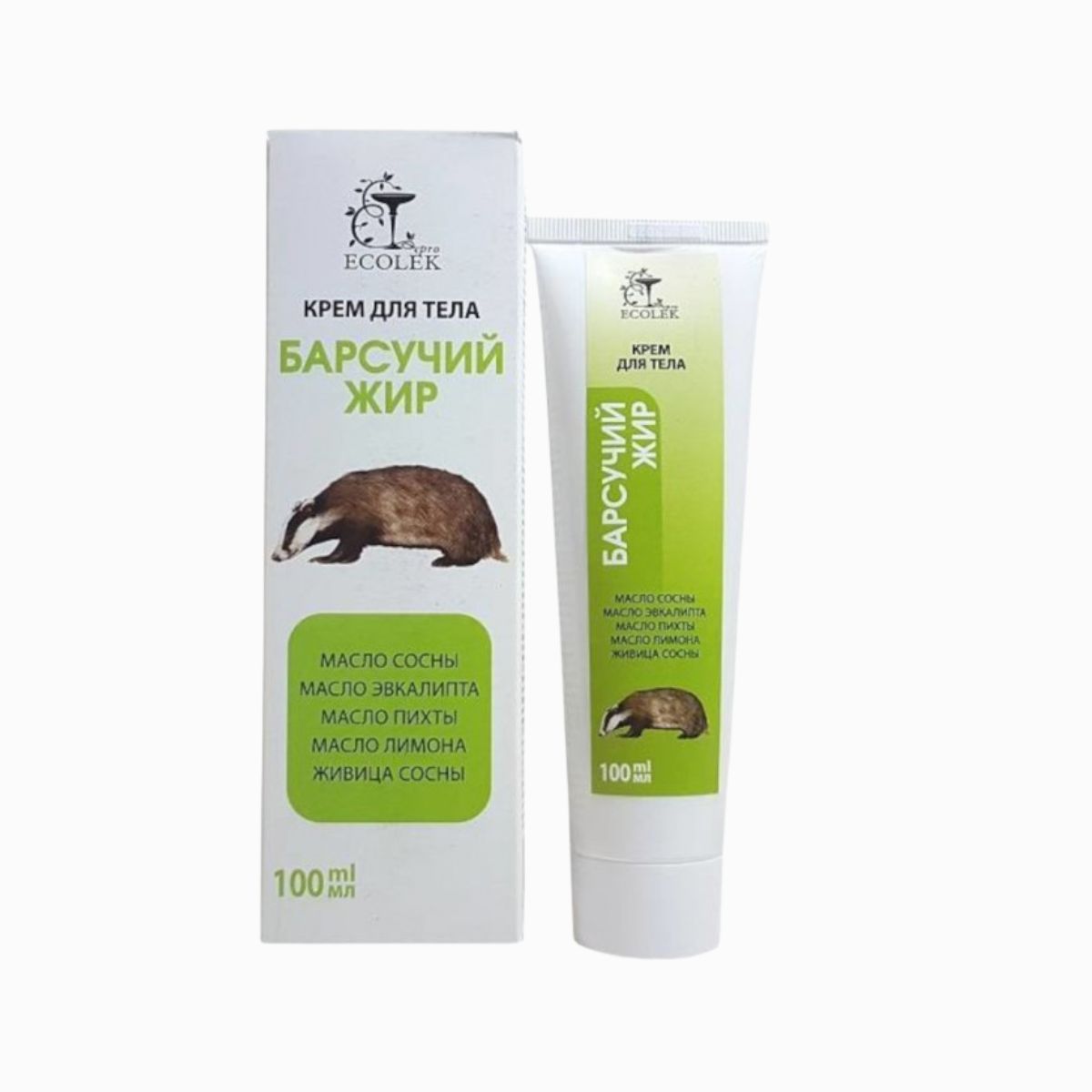 Telový krém - jazvečí tuk – 100 ml – Ecolek