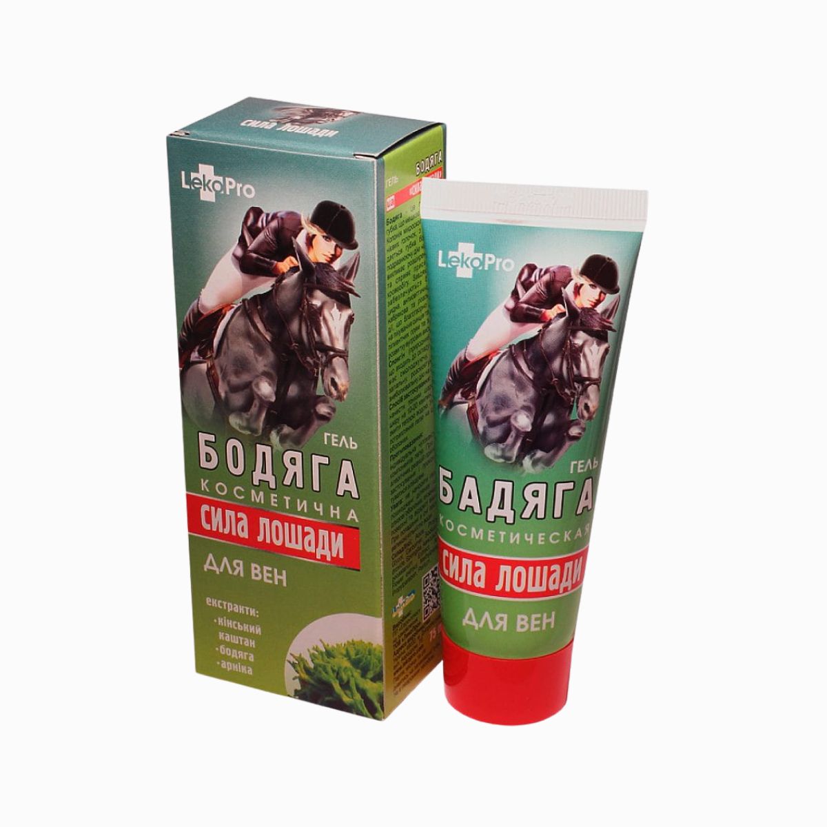 KONSKÁ SILA gél Badiaga na jazvy, hematómy, opuchy - 75 ml - LekoPro