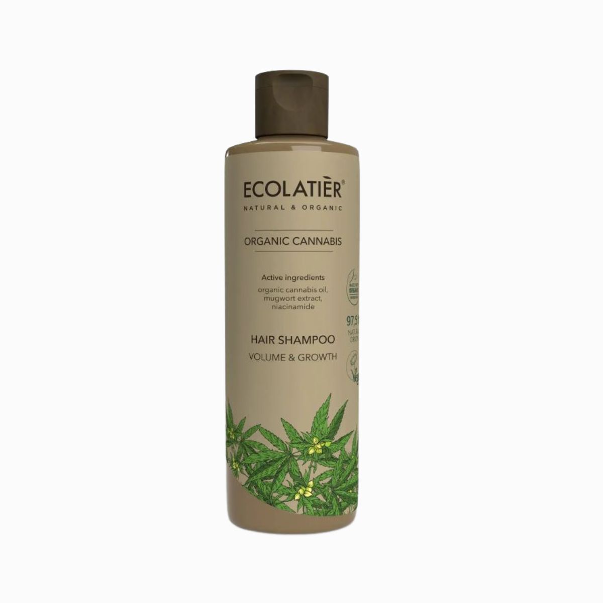 Vlasový šampón na objem a rast vlasov Organic Cannabis - 250 ml - Ecolatier