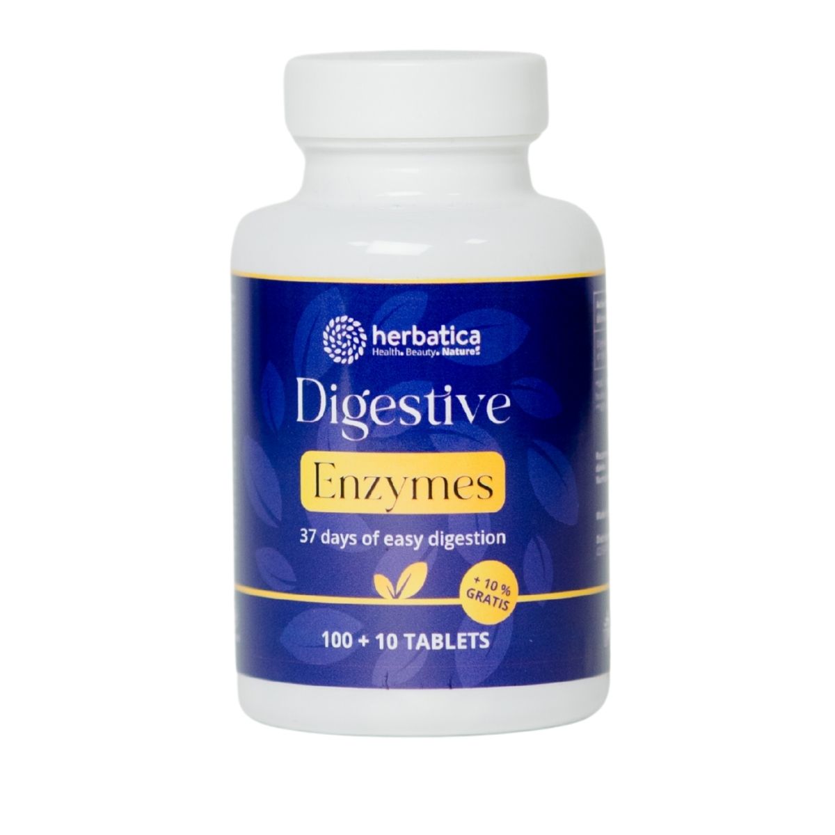 Tráviace enzýmy - 37 dní ľahkého trávenia - 110 tabliet - Herbatica