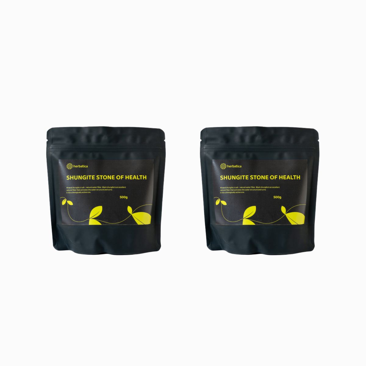 Zvýhodnený set: 2 x Minerál šungit drť - prírodný filter vody 500g - Herbatica