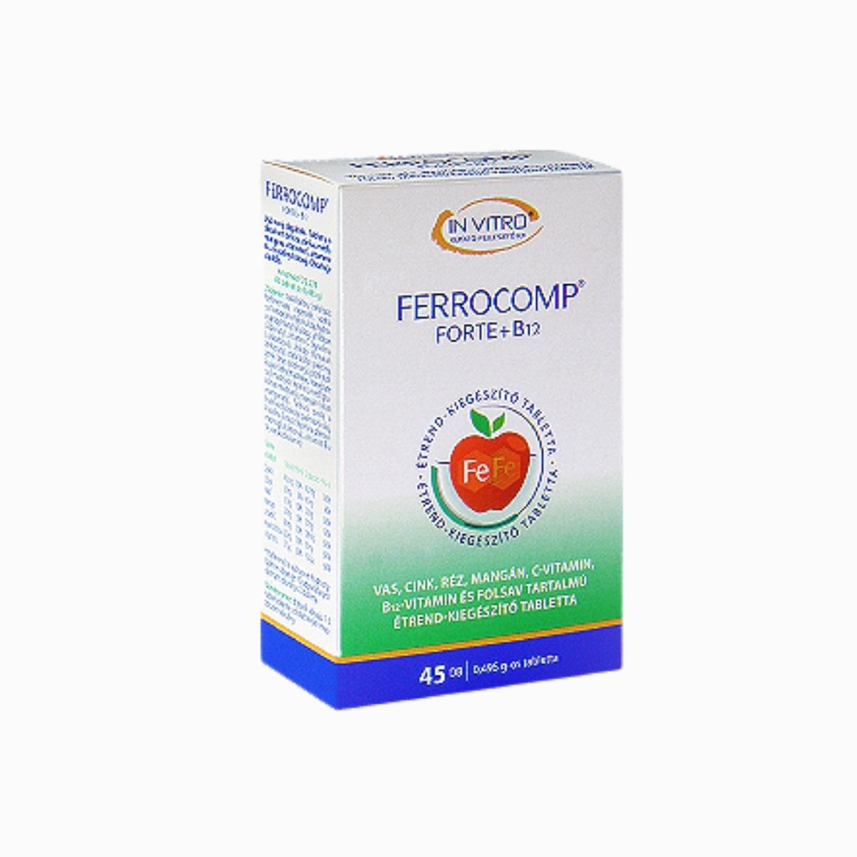IN VITRO Ferrocomp forte + B12, 45 tabliet - InVitro