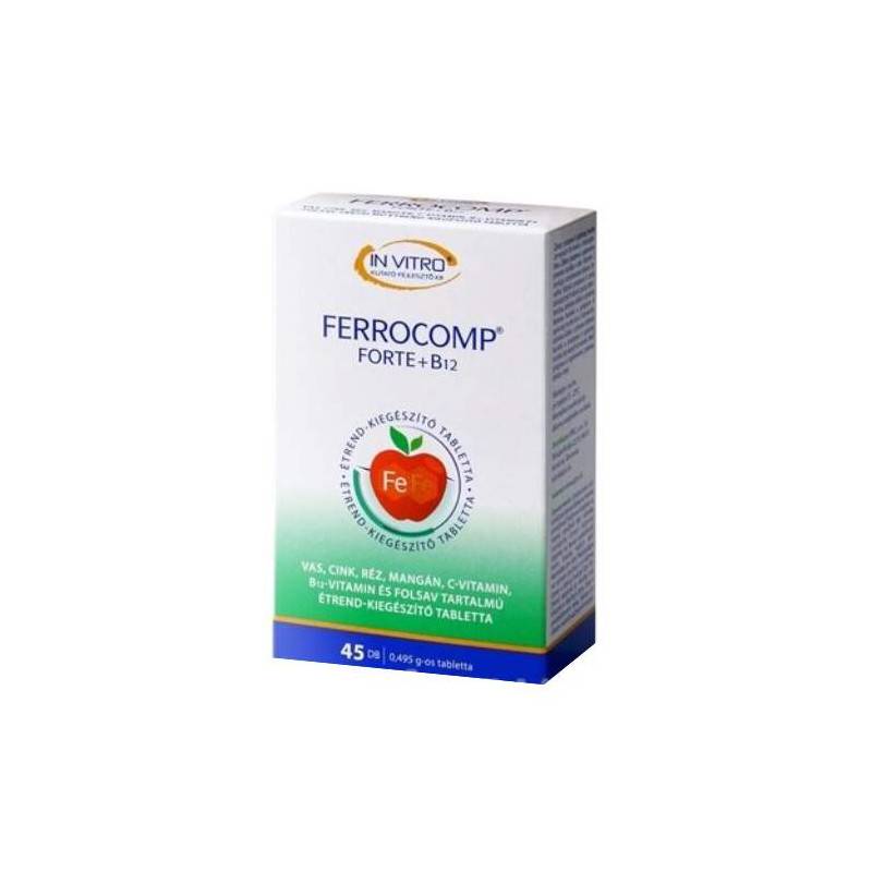 IN VITRO Ferrocomp forte + B12, 45 tabliet - InVitro
