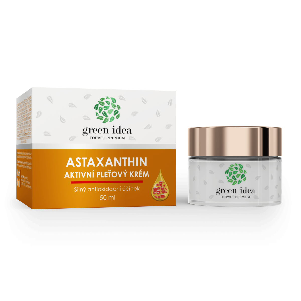 Astaxantín - aktívny krém na tvár 50 ml - Green idea