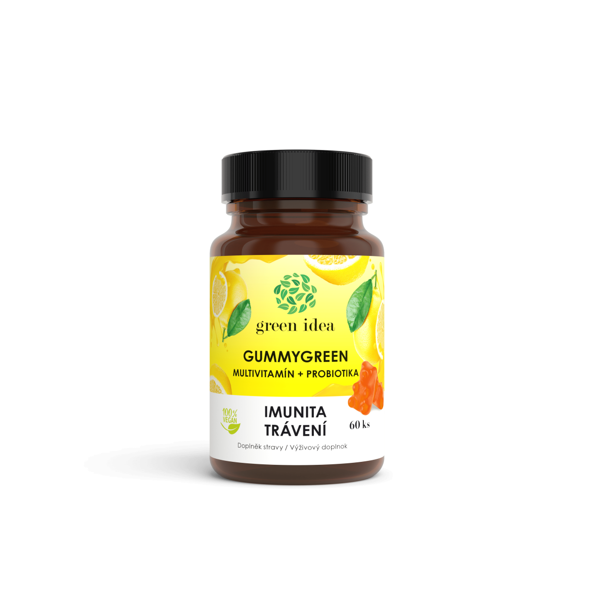 Gummygreen - Multivitamín + probiotiká 60 ks - Green idea