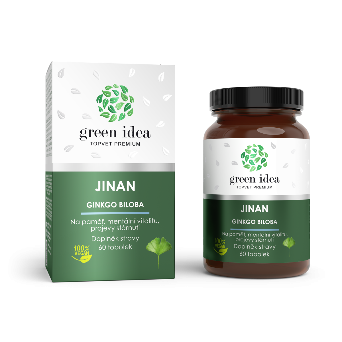 Ginkgo biloba - bylinný extrakt - 60 kapsúl - Green idea