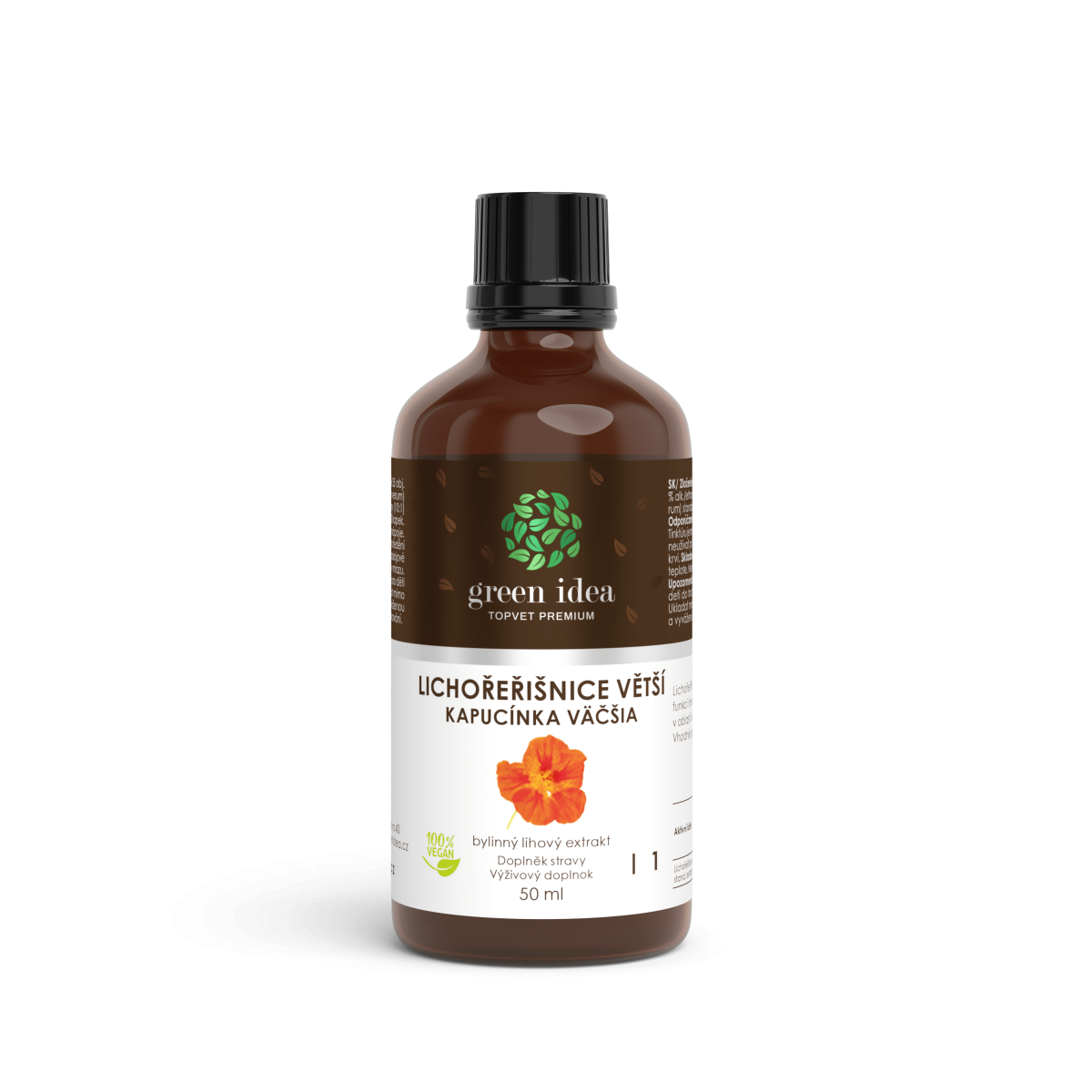 Tinktúra z kapucínky - kvapky 50 ml - Green idea