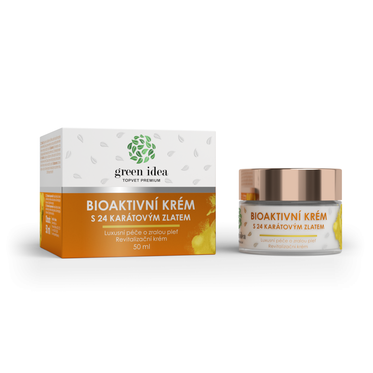 Bioaktívny krém s 24 karátovým zlatom 50 ml - Green idea