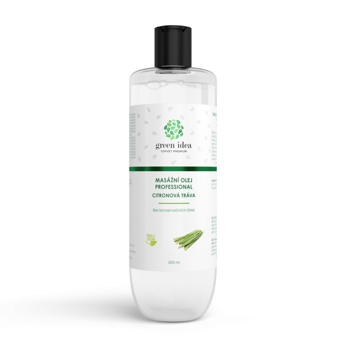 Citrónová tráva masážny olej 500 ml - Green idea
