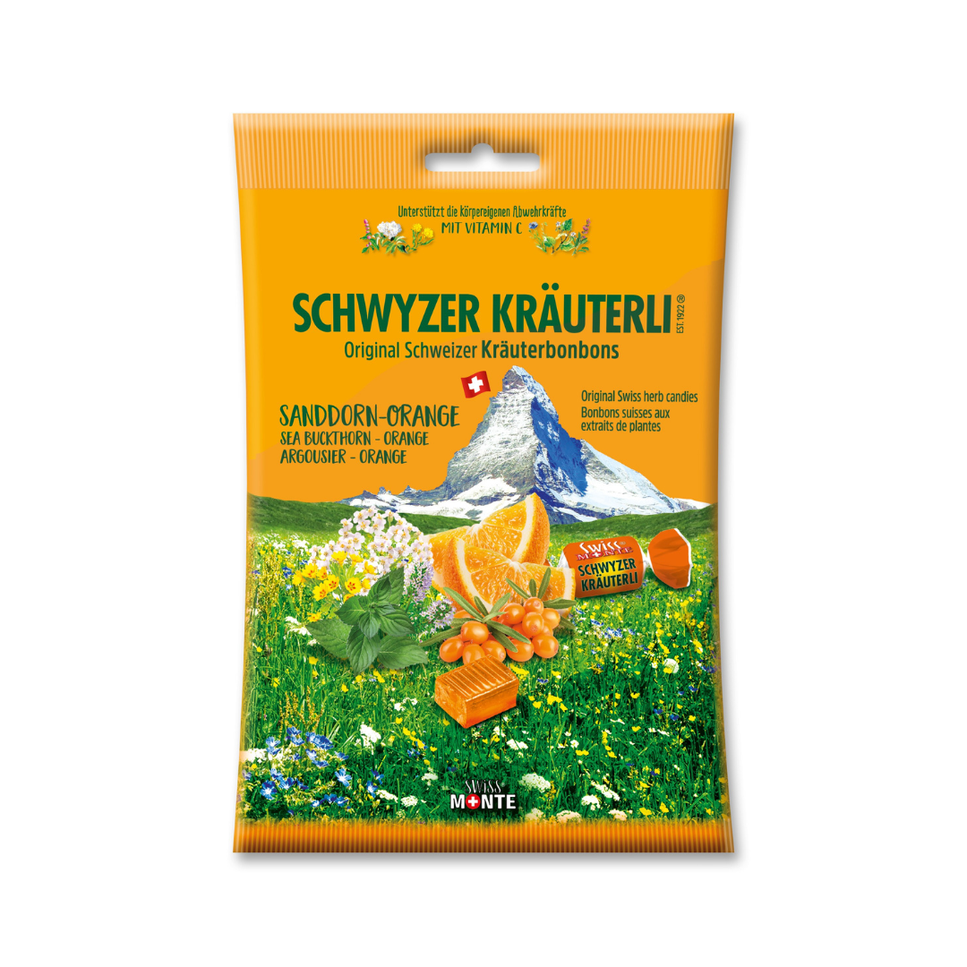 DOMACO Bylinné bonbóny - Rakytník + pomaranč 75 g - Green idea