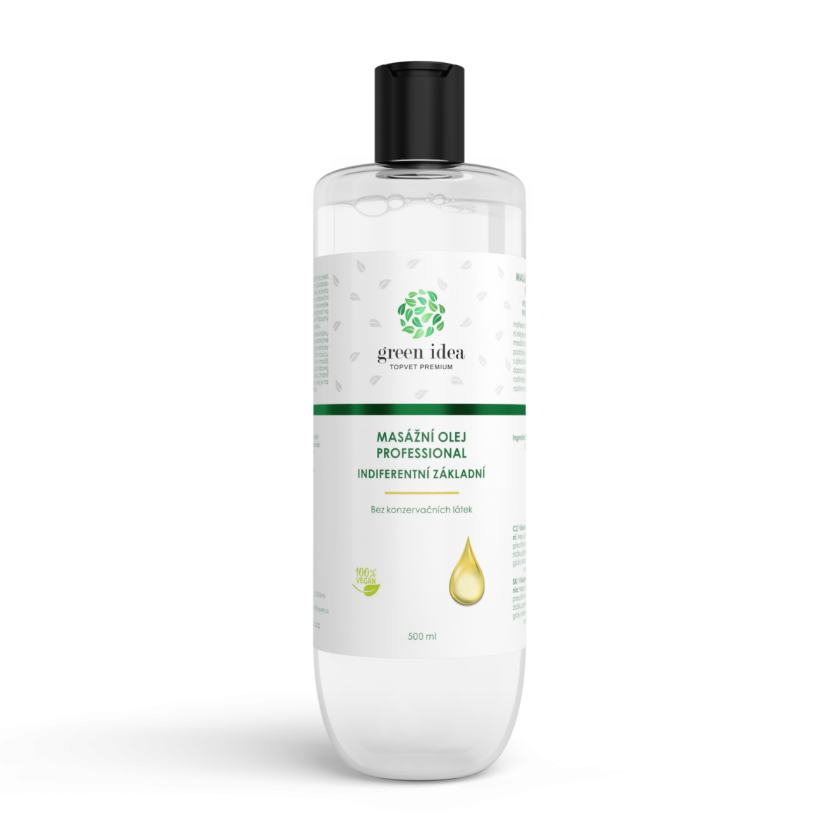 Indiferentný mas. olej - základná báza 500 ml - Green idea