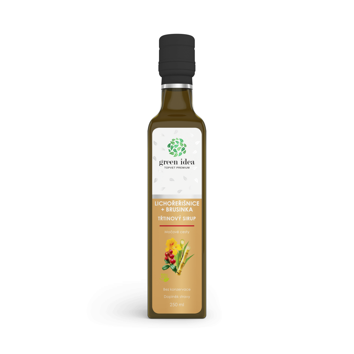 Lichořeřišnice+brusnica sirup - trstinový 250 ml - Green idea