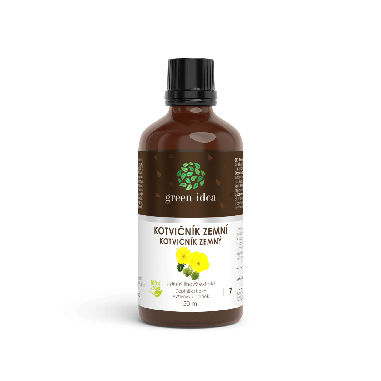 Kotvičník zemný – tinktúra – kvapky 50 ml – Green idea